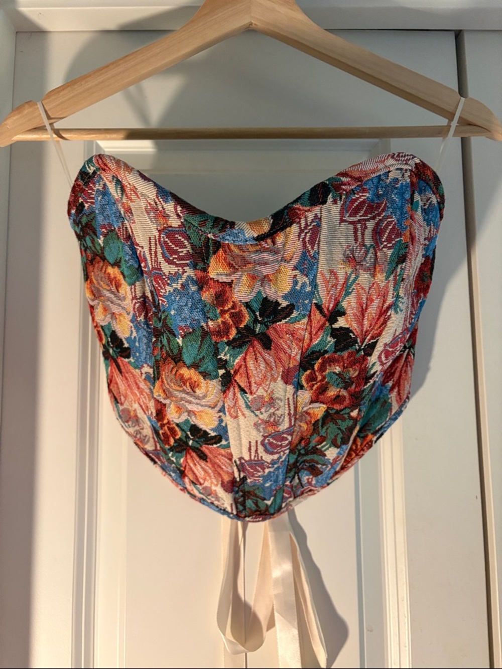 American Threads Floral Tapestry Corset - Multicolor